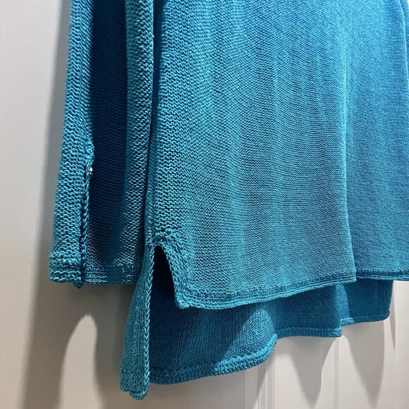 JMcLaughlin Contemporary Chic Beautiful Turquoise Italian Yarn Sweater in Size M - Picture 5 of 5